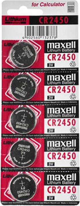 AccuCell Batterie IEC CR2450, 5 Stück (5 Stk., CR2450, 620 mAh)