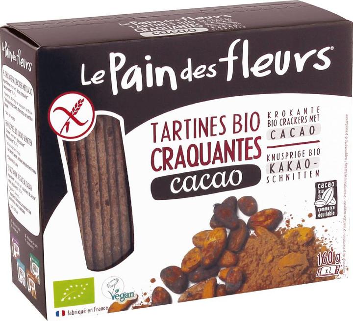 Image du produit Le Pain des fleurs Pain croustillant Pain de fleurs bio au cacao 160 g (160 g)