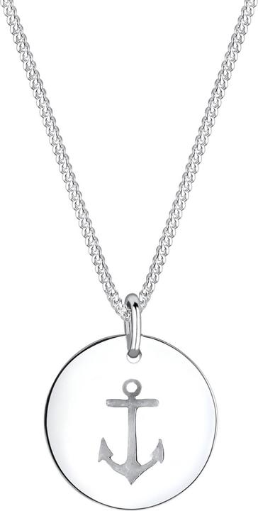 Elli mit runden Anhänger Anker Symbol (Sterling Silber, 45 cm)