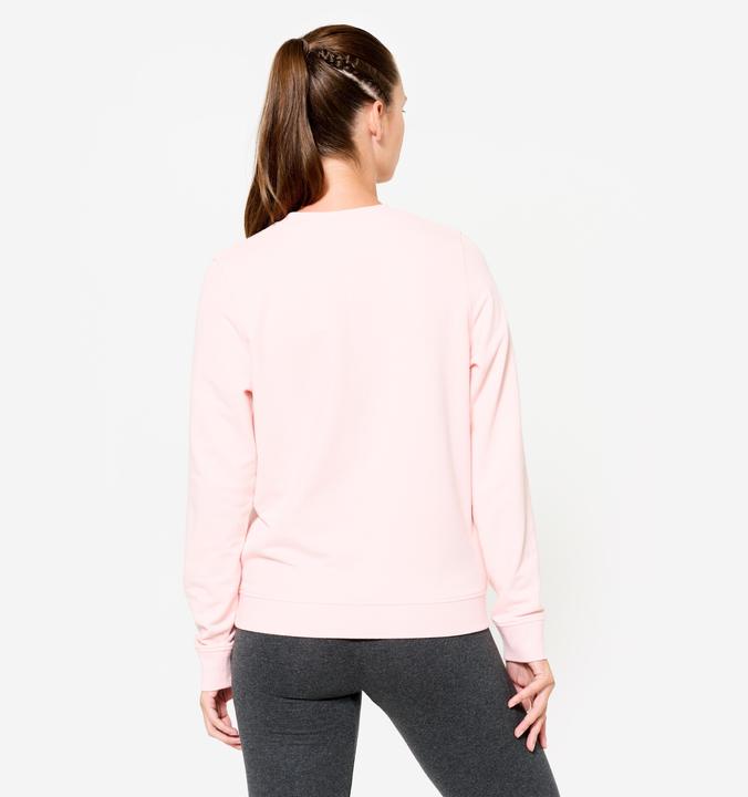 Image du produit Domyos Sweat de training col rond femme, rose clair (S)