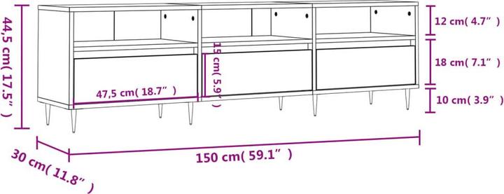 Produktbild VidaXL Halo (150 x 30 x 44.5 cm)