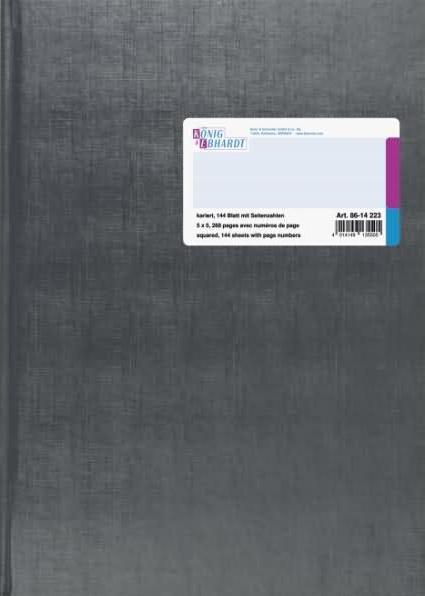 Produktbild König & Ebhardt Geschäftsbuch Papierformat: DIN A4 Ausführung der Lineatur: kariert (80 g/m², A4)