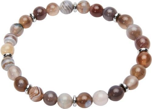 HCA Armband - "Joyful Spirit" - Botswana-Achat (18 cm, Edelsteine kombiniert mit Elementen aus Edelstahl)