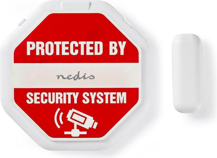 Produktbild Nedis Doorstep Window Alarm Magnetic Sensor Battery Powered 2X CR2032 85 dB White