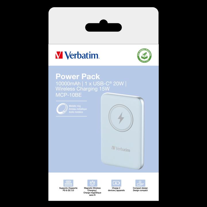 Image du produit Verbatim POWER BANK 10000 BLEU (10000 mAh, 20 W, 37 Wh)