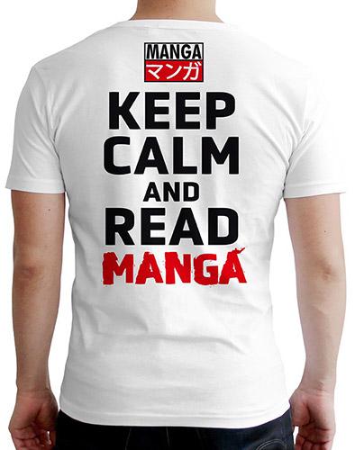 ABYstyle KEEP CALM AND READ MANGA - Man White tshirt - Asian Art (L)