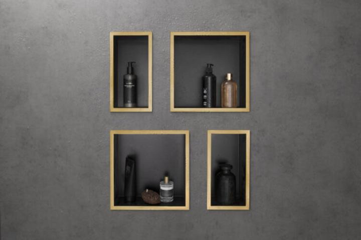 Produktbild hansgrohe HG Wandnische XtraStoris Individual ma-sw 300x300x100mm Designrahmen pol. go