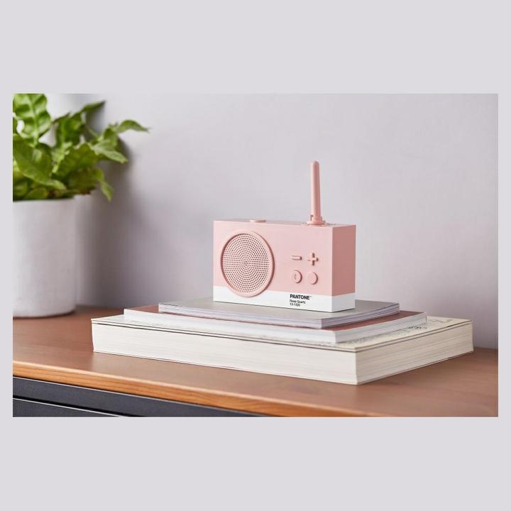 Actual product image Lexon Bluetooth Radio Tykho 3 X Pantone light pink