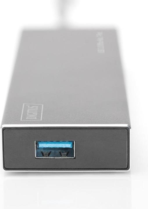 Produktbild Digitus Hub 7-port USB 3.0 SuperSpeed, Power Supply, HQ aluminum (USB-A, 7 Ports)