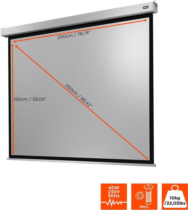 Actual product image Celexon Electric Professional Plus Data format - screen - ceiling mounting possible, suitable (59.06", 4:3)