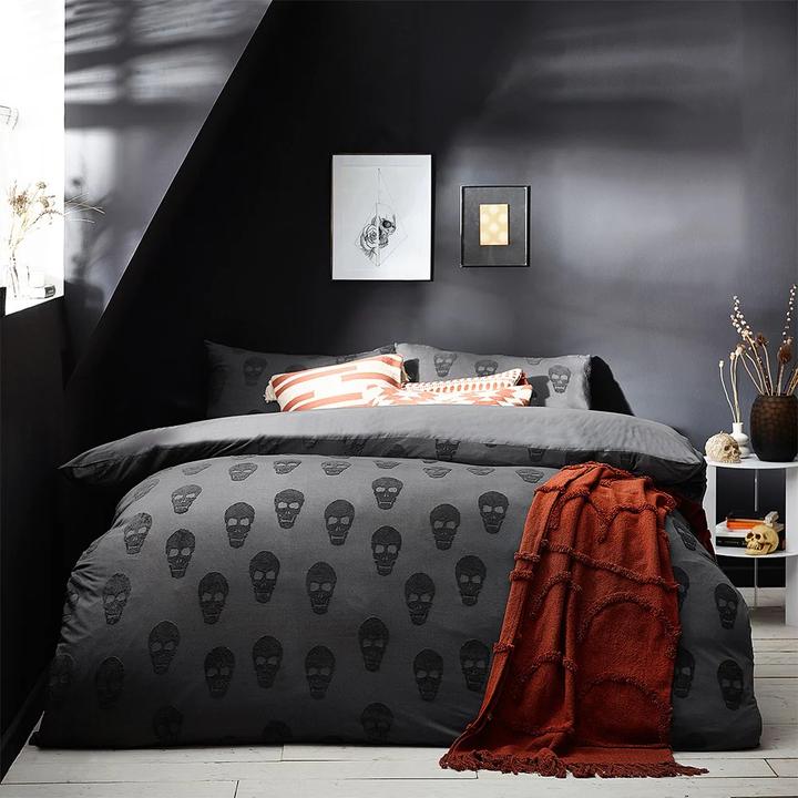Produktbild Generic Totenkopf BettwäscheSet Baumwolle Mit Federbusch (Duvetbezug, 200 x 230 cm)