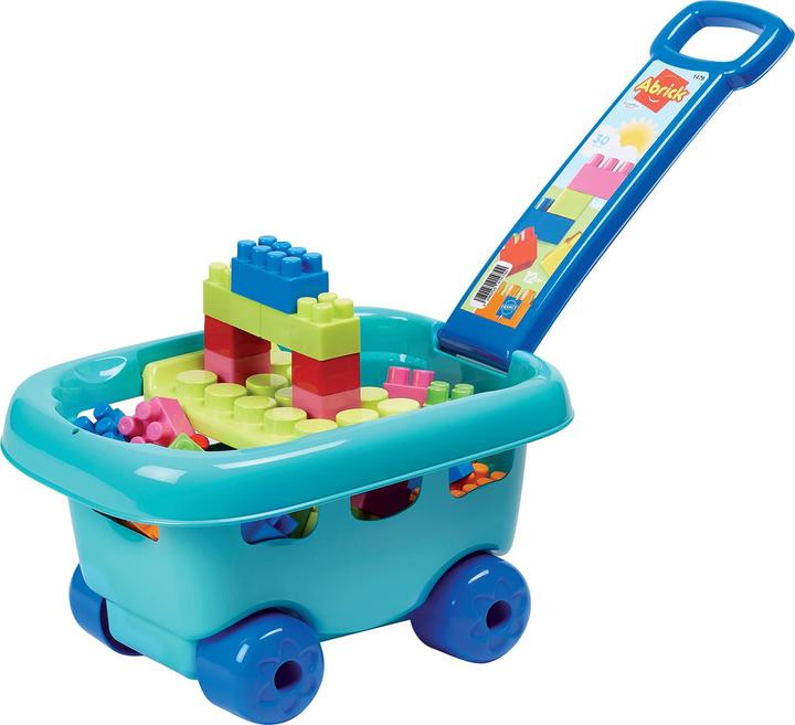 Actual product image Ecoiffier Abrick building blocks in storage trolley, 30 pcs.