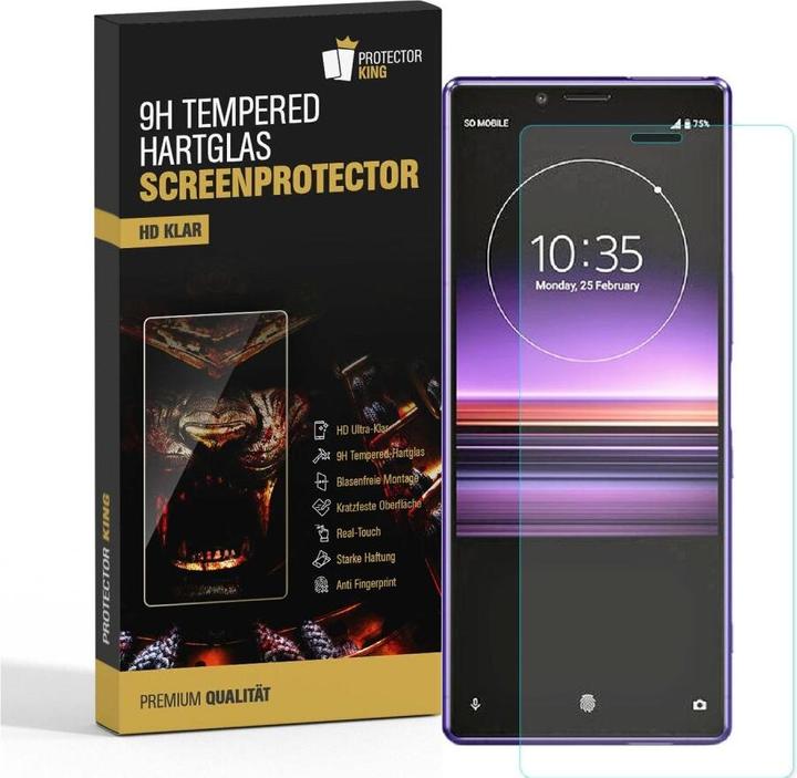 Actual product image Protectorking 3x real tempered 9H armoured glass 3D CLEAR (3 Piece, Sony Xperia 1)