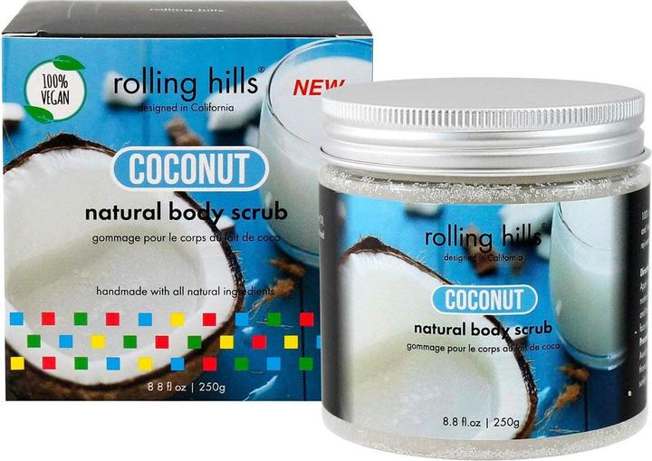 Image du produit Rolling hills Exfoliant naturel à la noix de coco pour le corps et le visage - 100% naturel
