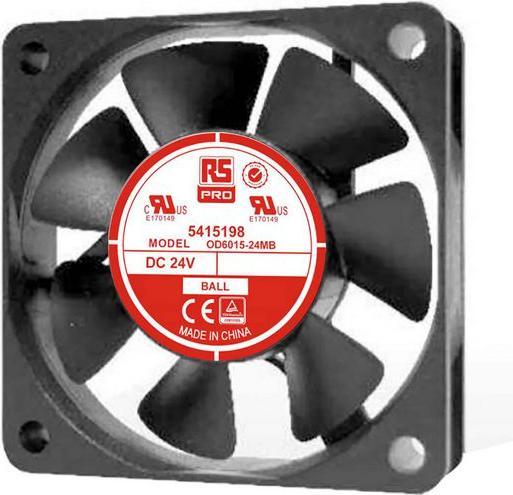 Actual product image Rs Pro B/bearing axial fan,60sqx15mm 24V med (60 mm)