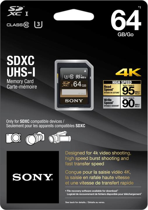 Produktbild Sony SDXC Card UHS-I U3 (64 GB, SDXC, U3, UHS-I)