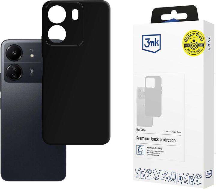 Actual product image 3MK Matt Case Redmi 13C / POCO C65 czarny/black (Xiaomi Redmi 13C, Xiaomi Poco C65)