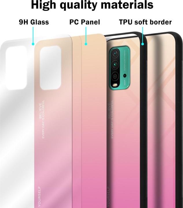 Image du produit Cadorabo TPU 2 couleurs Housse en verre (Xiaomi Redmi 9T, Xiaomi Poco M3)