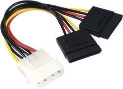 Image du produit Shiverpeaks S/CONN maximum connectivity Power Adapter, 4-pin 5.25 Power mâle vers 2x 15-pin S-ATA, 0,13m