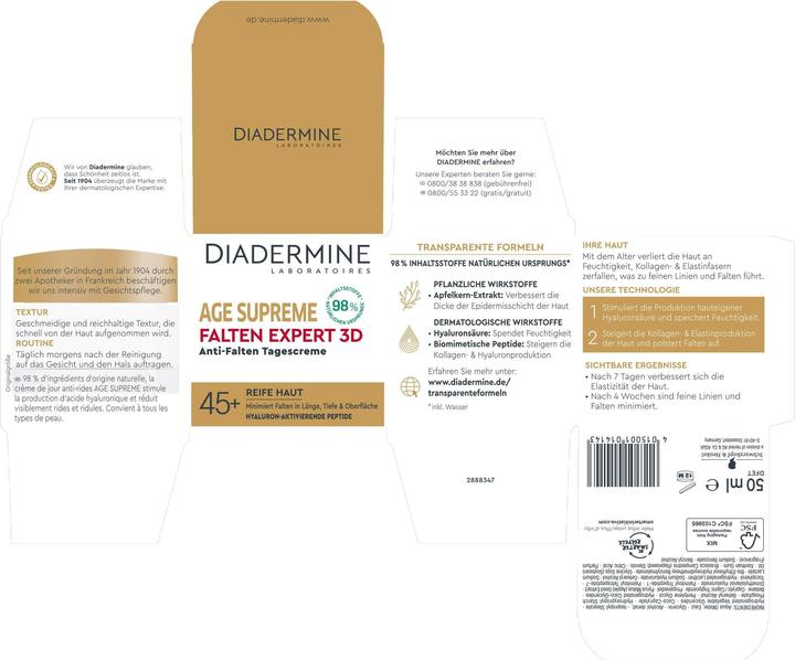 Produktbild Diadermine Age Supreme Falten Expert 3D (50 ml, Tagescreme)
