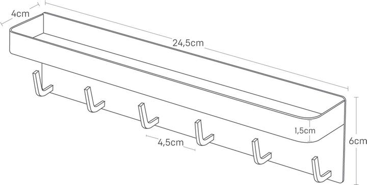 Actual product image Yamazaki Magnetic key rack with SMART shelf