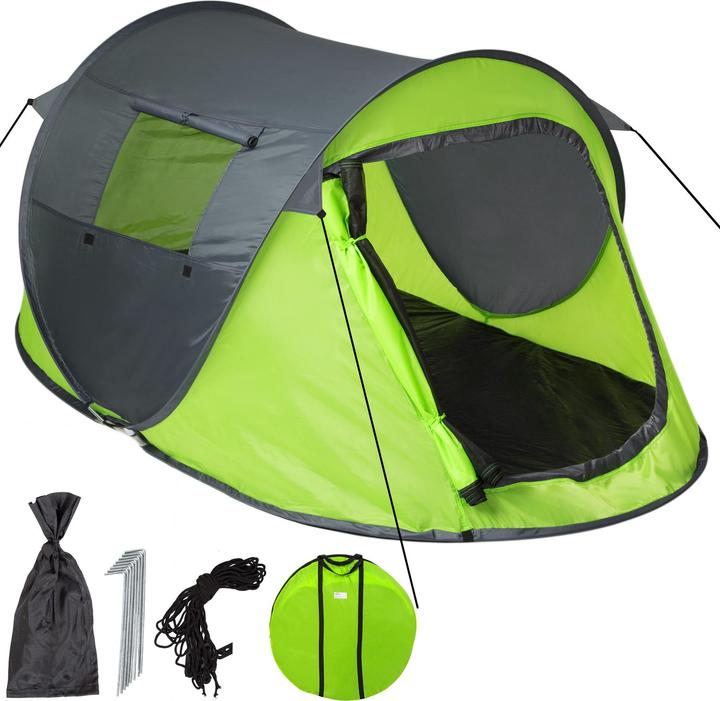 tectake Tente de Camping (Tente instantanée, 1.50 kg, 2 personnes)