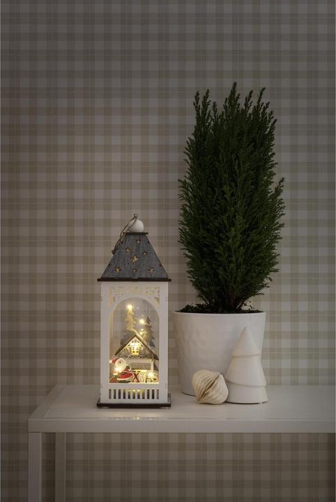 Actual product image Konstsmide 3270-210 LED Wooden Lantern with House