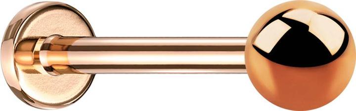 Star Piercing Micro Threadless Labret rosegold mit Kugel (Chirurgenstahl 316L)