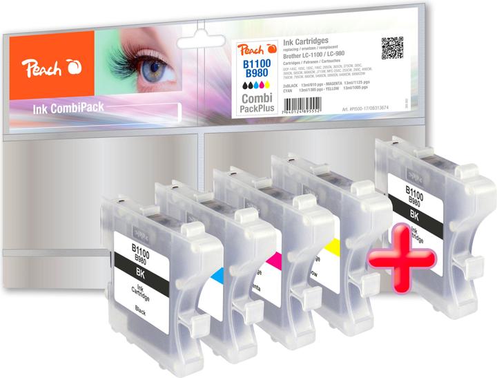 Image du produit Peach Lc-980, Lc-1100 (M, C, Y, CF)