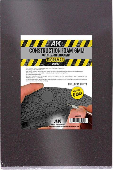 Immagine prodotto AK Interactive FOAM PER COSTRUZIONI 6MM - FOAM BLU 195 x 295 MM (2 FOGLI)