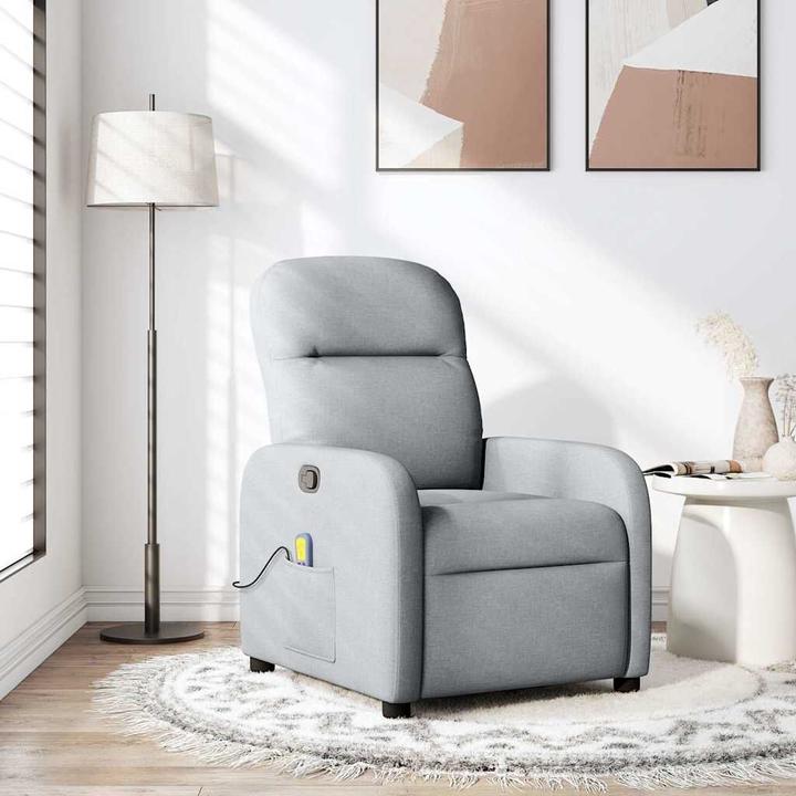 Immagine prodotto VidaXL Sedia da massaggio in tessuto grigio chiaro