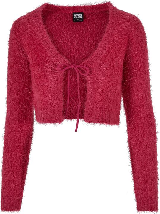 Actual product image Urban Classics Ladies Tied Cropped Feather Cardigan - 117653 (5XL)
