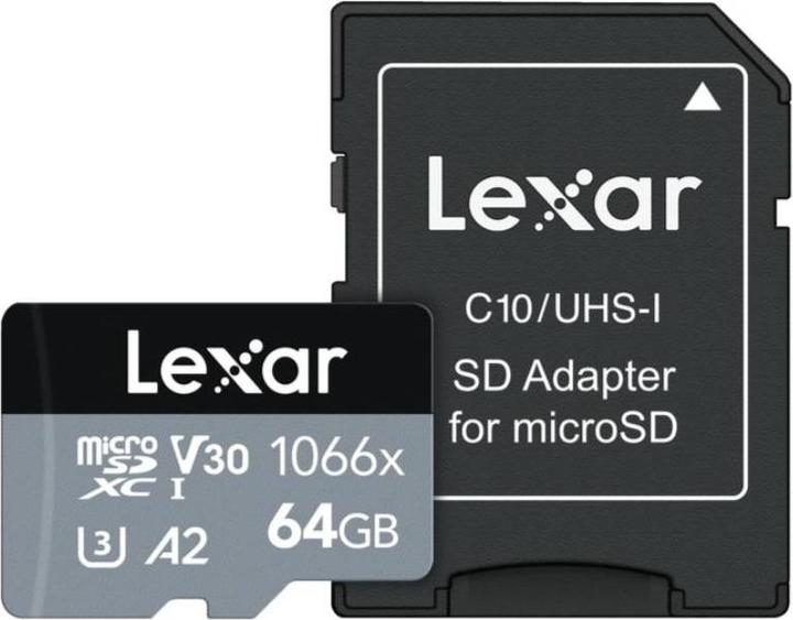 Lexar Silver (64 GB, microSDXC, U3, UHS-I)
