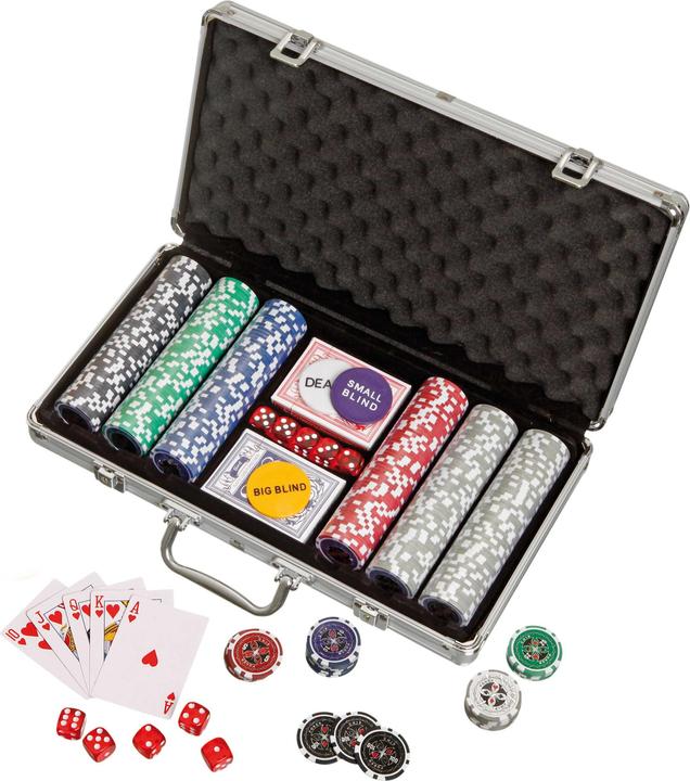 Philos poker chips, aluminium case (German)