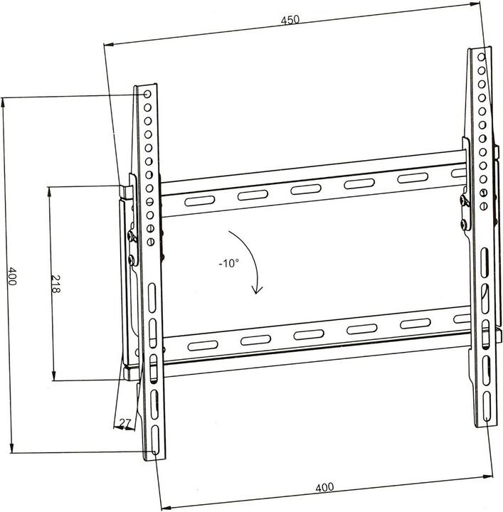Produktbild tectake TVWandhalterung (Wand, 55", 100 kg)