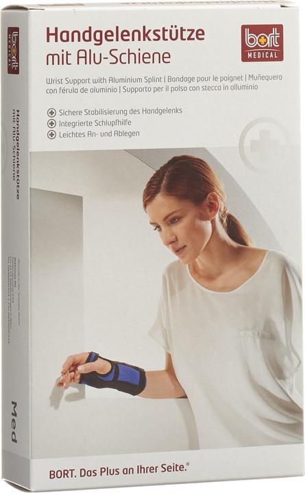 Bort Medical Handgelenkst Schiene links XS -15cm blau (XS)