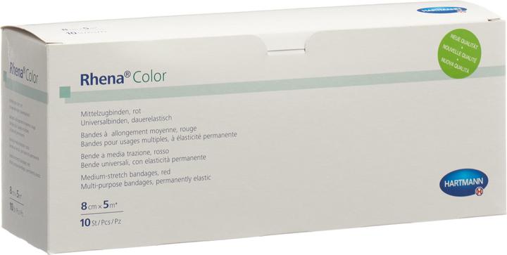 Actual product image Rhena Color elastic bandages 8cmx5m red open