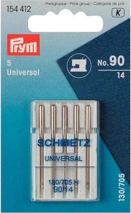 Prym Aiguille de machine à coudre standard no. 90, 5 pièces