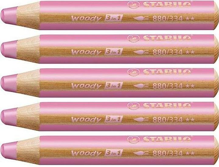 Image du produit STABILO woody 3 en 1 crayon de couleur (Pink, 1 x)