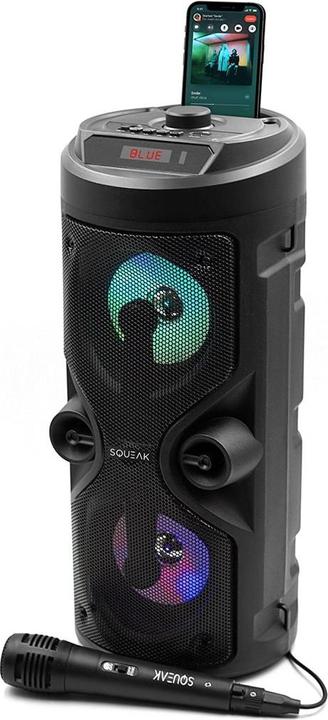 Produktbild Squeak Głośnik Karaoke Harmony Bluetooth 5.0 Radio Fm Microsd Aux USB Sq1004 (8 h, Akkubetrieb)