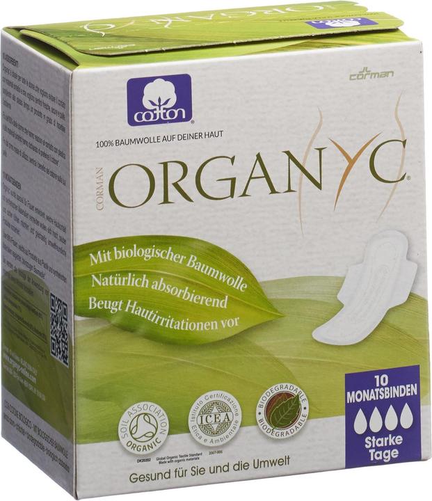 Actual product image Organyc Sanitary napkins (10 x, Sanitary pads)