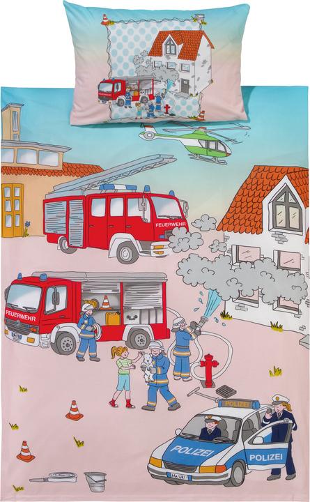 Erwin Müller Biancheria da letto per bambini "Polizia e Vigili del Fuoco