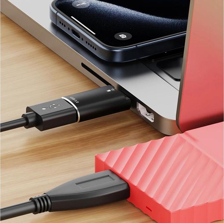 Image du produit PowerGuard Adaptateur deux en un USB-C vers carte MicroSD et lecteur USB 3.0 (USB Type C, MicroDot)