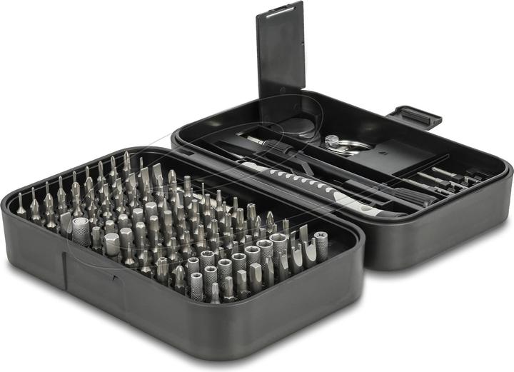 Delock Werkzeugset Schraubendreher 130-teilig (Hex, 5-Kant (Pentagon), Pozidriv-Kreuzschlitz (PZ), Tri-Wing, Pin-torx)