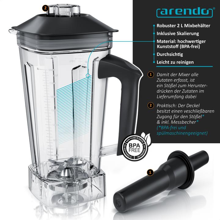 Image du produit Arendo Mixeur sur socle (2000 W)