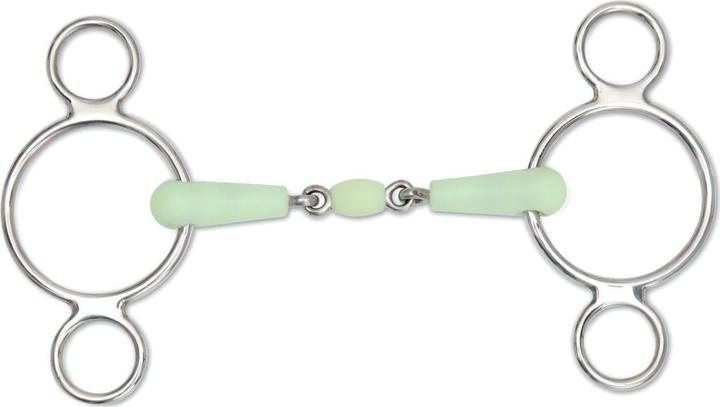 Actual product image Shires Equikind 3Ring snaffle double broken