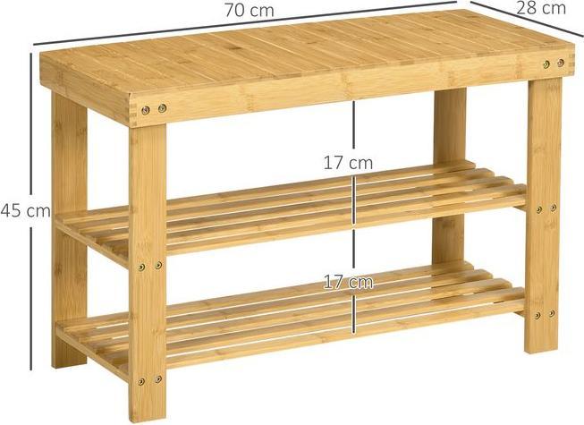 Immagine prodotto Swisshandel24 Schuhbank (70 x 28 x 45 cm)
