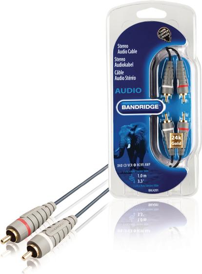 Immagine prodotto Bandridge Cavo RCA stereo BLU (1 m, Cinch)