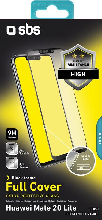 Image du produit SBS Protection d'écran en verre Full Cover pour Huawei Mate 20 Lite (1 pièce(s), Mate 20 Lite)