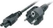 Image du produit Wortmann Kabel Netz 3 pol. SchuKo -> Kleeblatt Stecker gerade 0,6m (1 m)